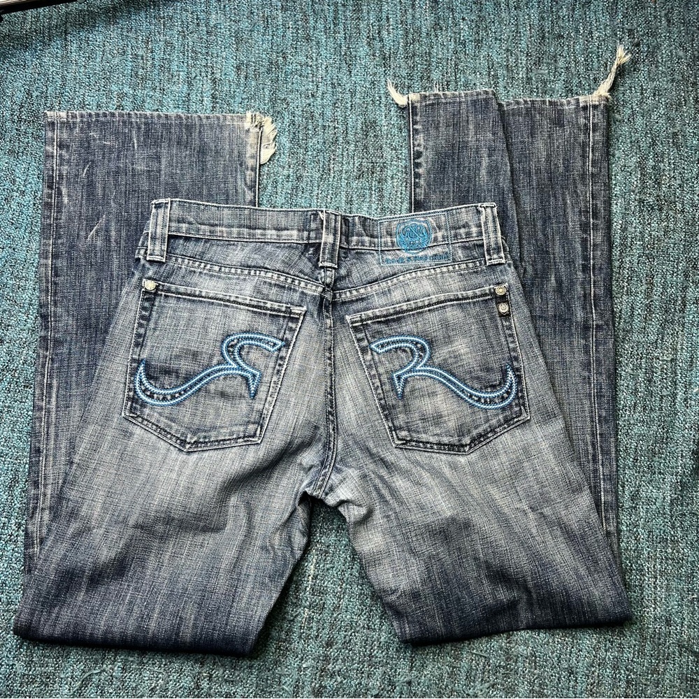 Rock & Republic Men's Jeans Embroidered R Pockets Distressed Baggy Skater Y2K 32